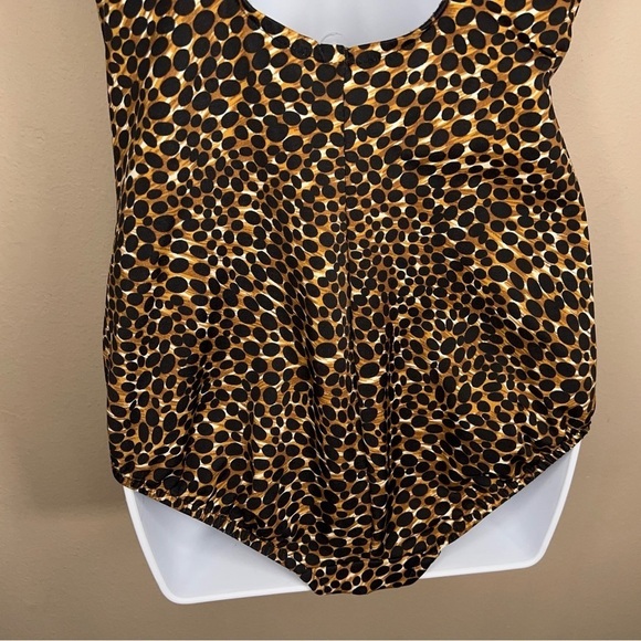 VINTAGE MIRACLE SUIT LARGE LEOPARD RETRO PINUP CUPS CLASSIC ANIMAL PRINT - Picture 8 of 12